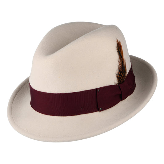 Chapeau Trilby en Laine Feutrée Déformable Hydrofuge Tino beige BAILEY