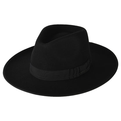 Chapeau Fedora en Laine Feutrée Reno noir BRIXTON