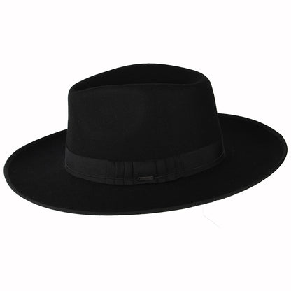 Chapeau Fedora en Laine Feutrée Reno noir BRIXTON