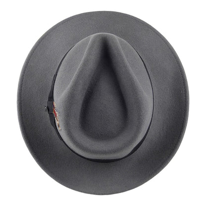 Chapeau Fedora en Laine Feutrée Déformable C-Crown gris JAXON & JAMES