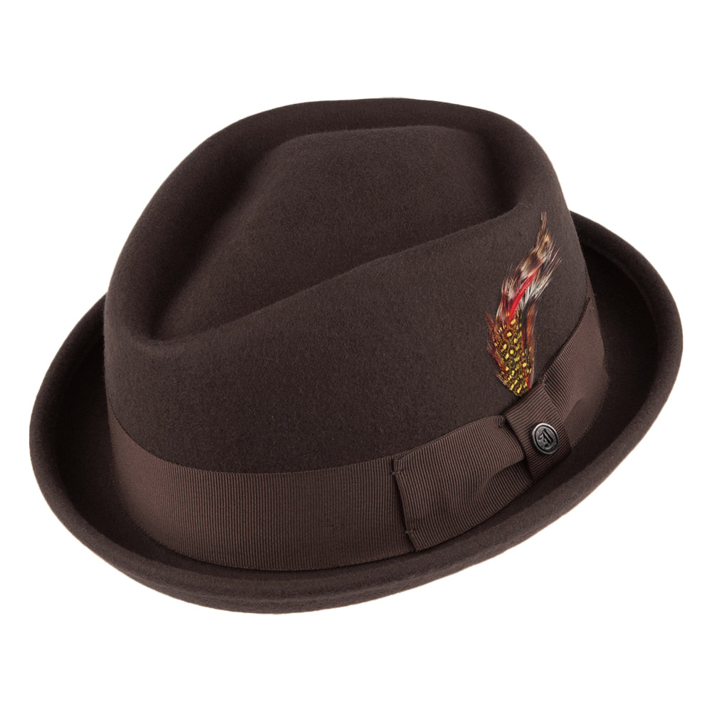 Chapeau Pork Pie Déformable Diamond Crown marron JAXON & JAMES