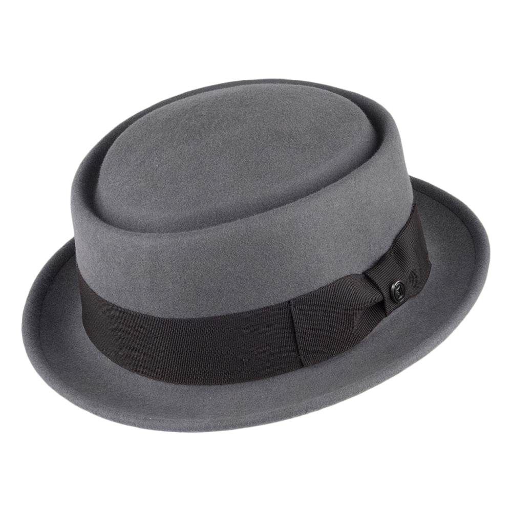 Chapeau Pork Pie en Laine Déformable gris JAXON & JAMES