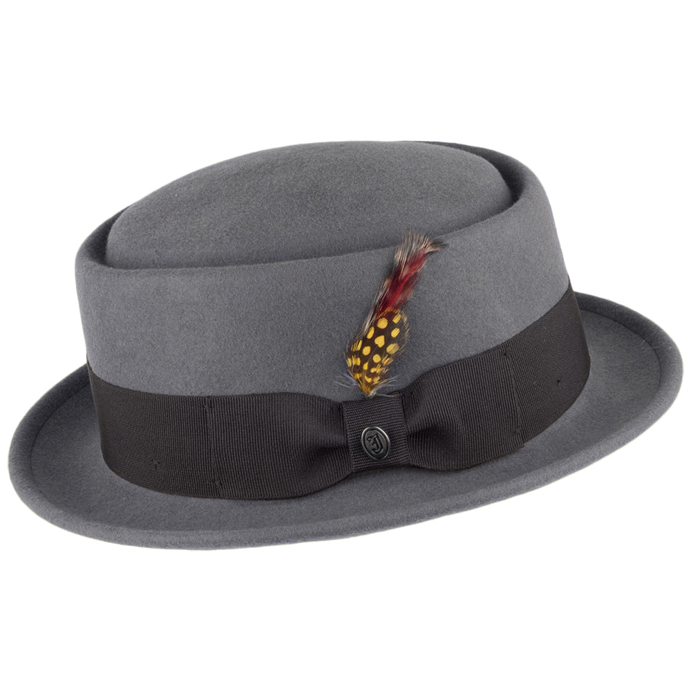 Chapeau Pork Pie en Laine Déformable gris JAXON & JAMES