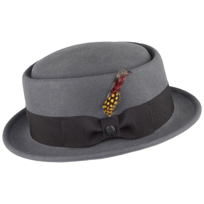 Chapeau Pork Pie en Laine Déformable gris JAXON & JAMES