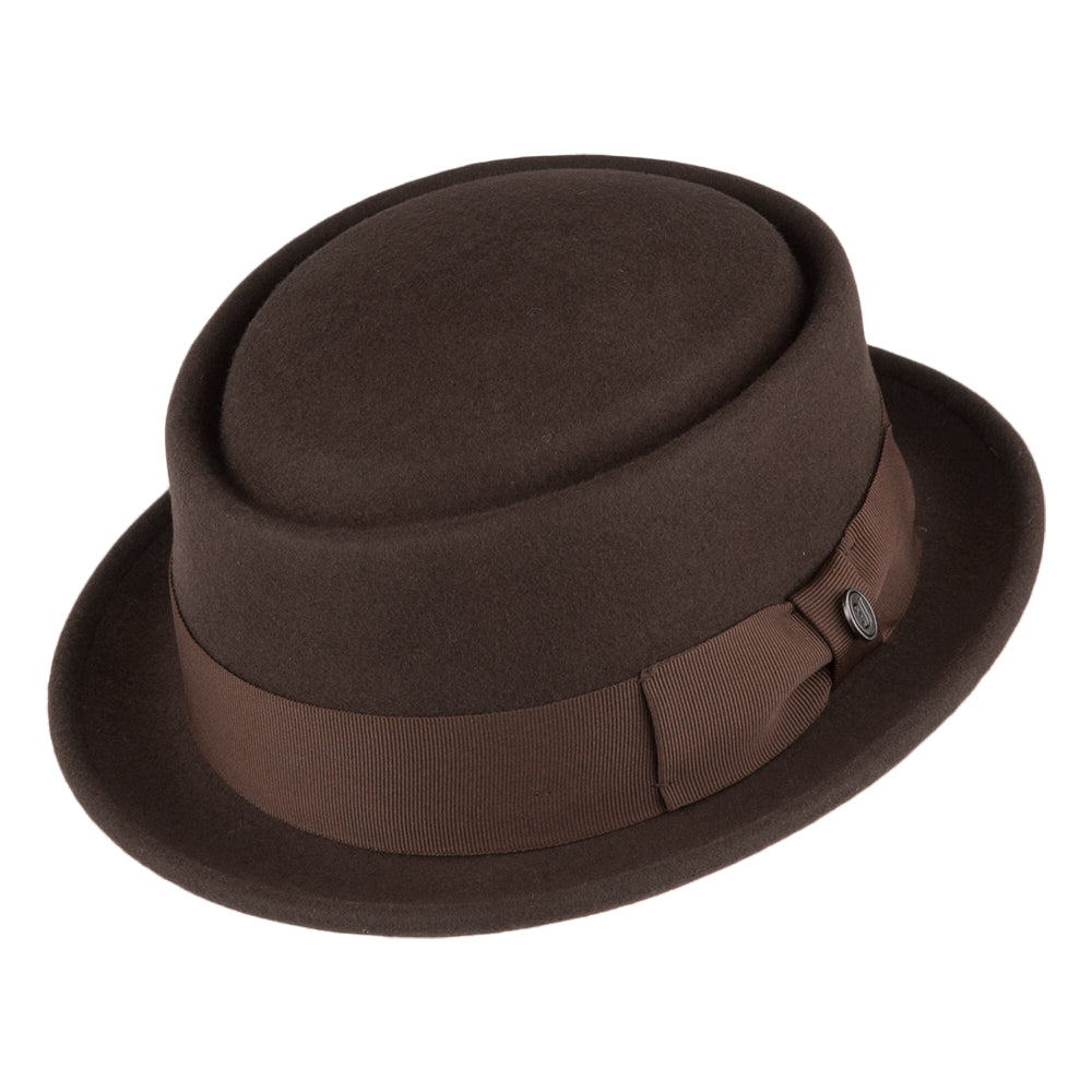 Chapeau Pork Pie en Laine Déformable marron JAXON & JAMES