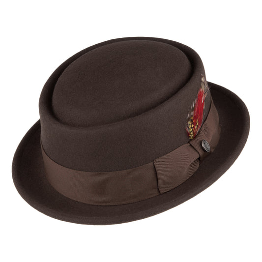 Chapeau Pork Pie en Laine Déformable marron JAXON & JAMES