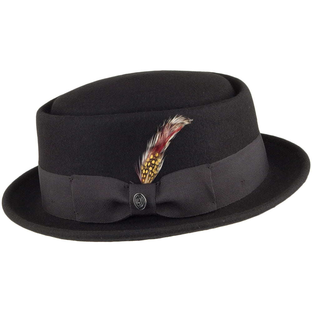 Chapeau Pork Pie en Laine Déformable noir JAXON & JAMES