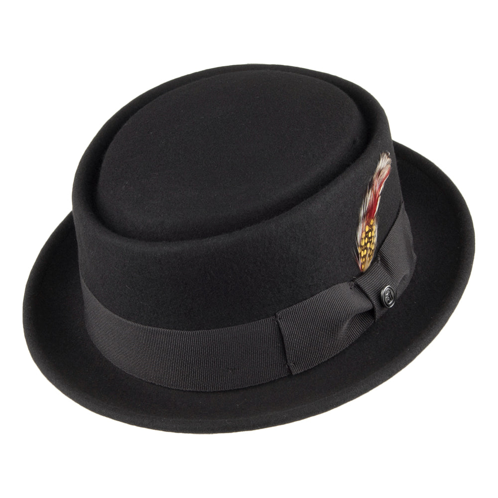 Chapeau Pork Pie en Laine Déformable noir JAXON & JAMES