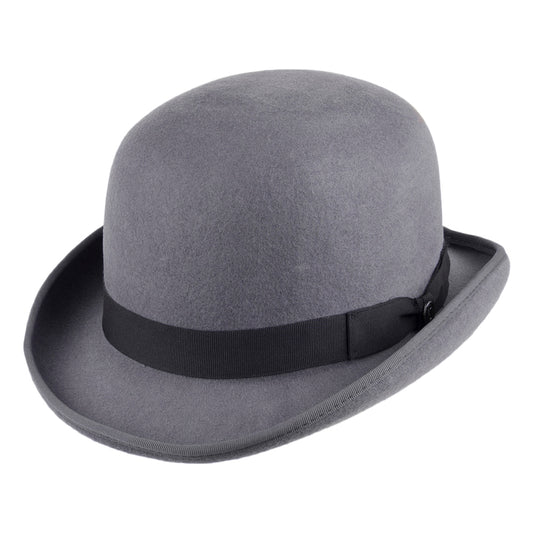 Chapeau Melon Anglais en Laine Feutrée gris JAXON & JAMES