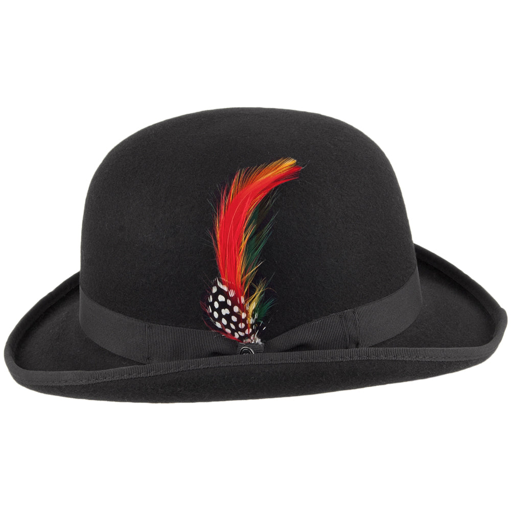 Chapeau Melon Anglais en Laine Feutrée noir JAXON & JAMES