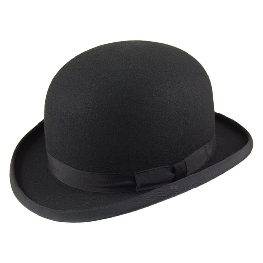 Chapeau Melon en Laine Feutrée noir CHRISTYS