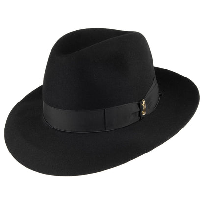 Chapeau Fedora en Fourrure Feutrée Avalon noir BORSALINO
