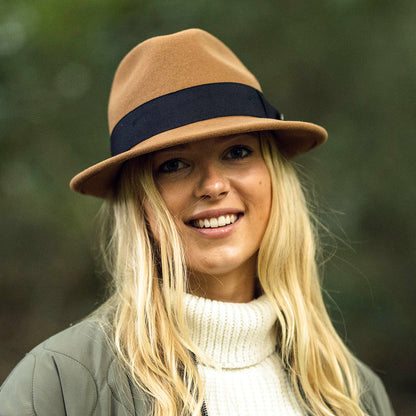 Chapeau Trilby Déformable Blues noix de pécan JAXON & JAMES