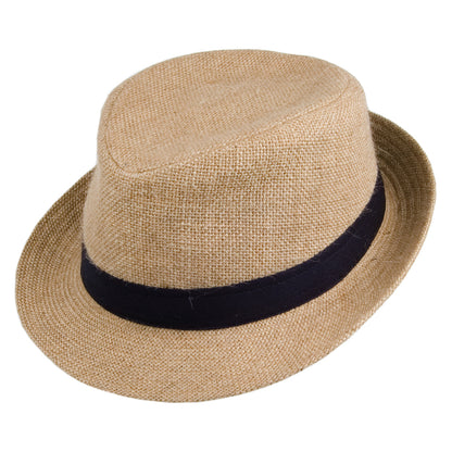 Chapeau Trilby en Jute beige sable JAXON & JAMES