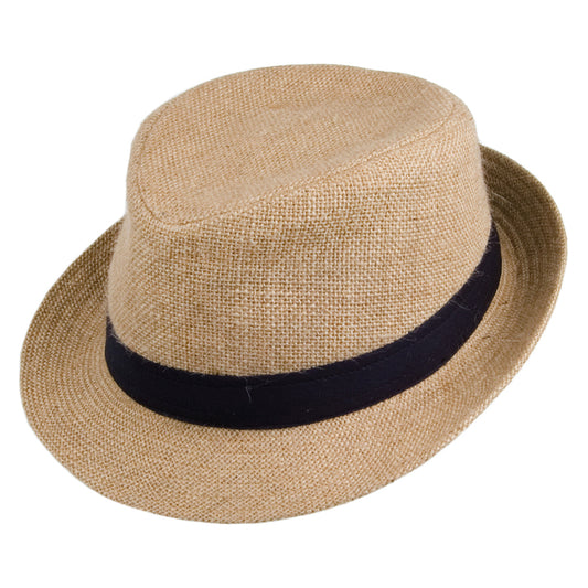 Chapeau Trilby en Jute beige sable JAXON & JAMES