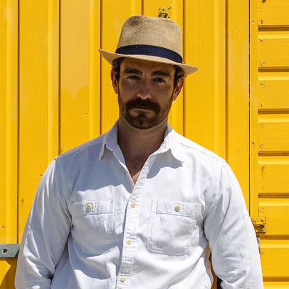 Chapeau Trilby en Jute beige sable JAXON & JAMES