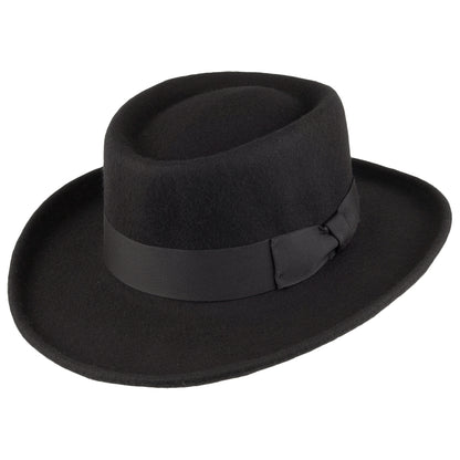 Chapeau Gambler en Laine Feutrée Déformable noir JAXON & JAMES