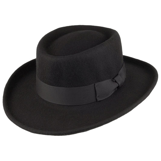 Chapeau Gambler en Laine Feutrée Déformable noir JAXON & JAMES