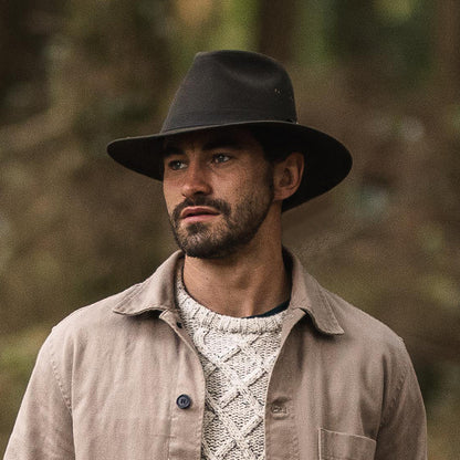 Chapeau Fedora Safari en Toile Cirée olive JAXON & JAMES