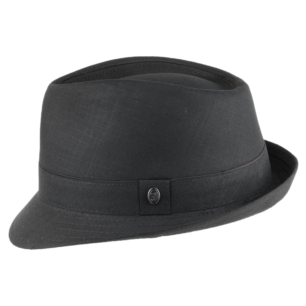 Chapeau Trilby en Coton noir JAXON & JAMES