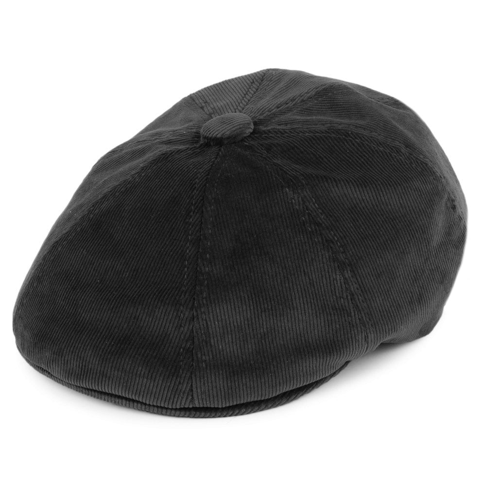 Casquette Gavroche en Velours Côtelé Hawker noir KANGOL