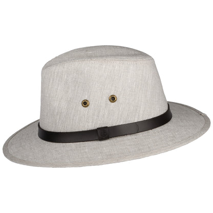 Chapeau Fedora Safari en Lin Irlandais mélanges de naturels FAILSWORTH