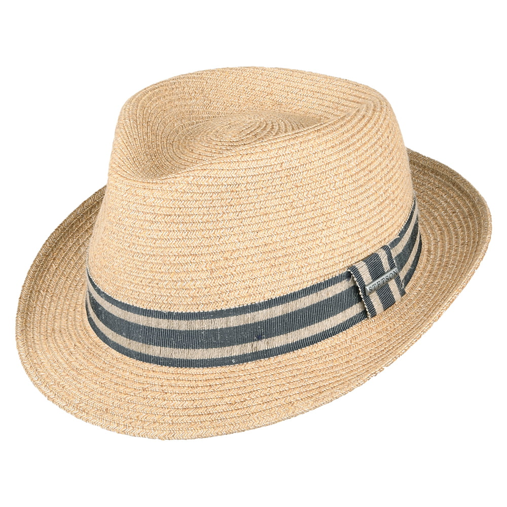 Chapeau Trilby en Paille Toyo et Lin naturel STETSON