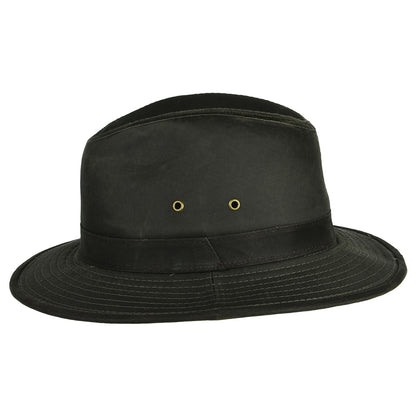 Chapeau Safari en Coton à Effet Usé loden DORFMAN PACIFIC