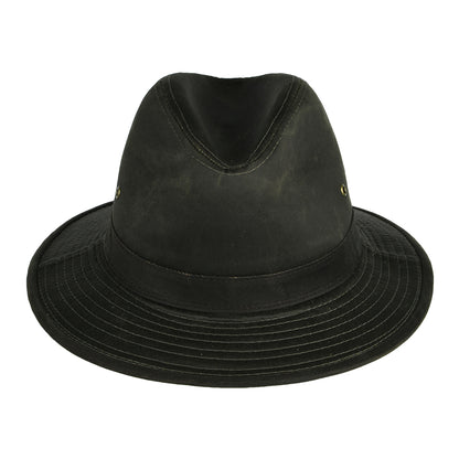 Chapeau Safari en Coton à Effet Usé loden DORFMAN PACIFIC