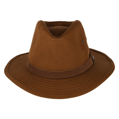 Chapeau Fedora en Coton Hydrofuge Messer X Adventure marron clair BRIXTON