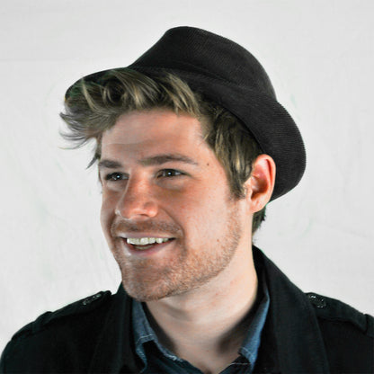 Chapeau Trilby en Velours Côtelé noir JAXON & JAMES