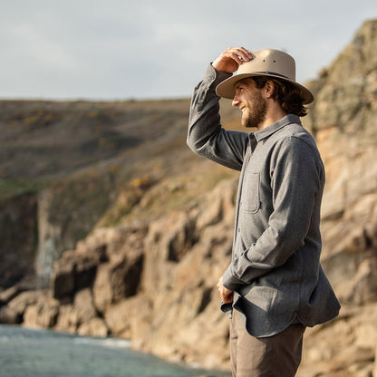 Chapeau Fedora Safari en Coton beige britannique JAXON & JAMES