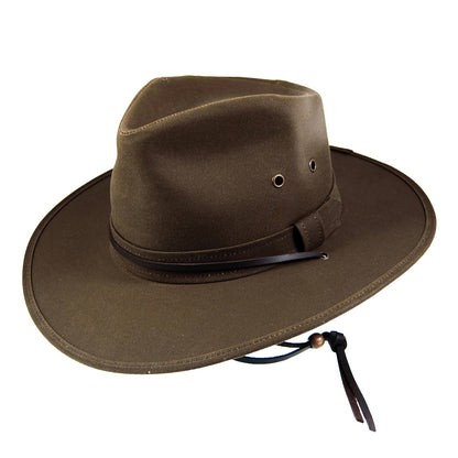 Chapeau Australien en Toile Cirée marron JAXON & JAMES