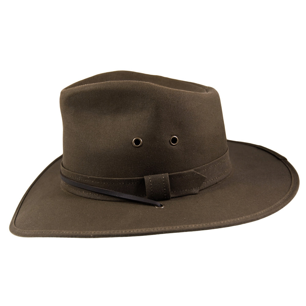 Chapeau Australien en Toile Cirée marron JAXON & JAMES