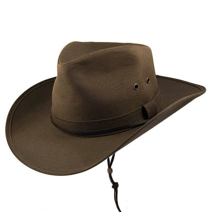 Chapeau Australien en Toile Cirée marron JAXON & JAMES