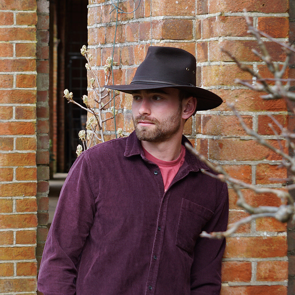 Chapeau Australien en Toile Cirée marron JAXON & JAMES