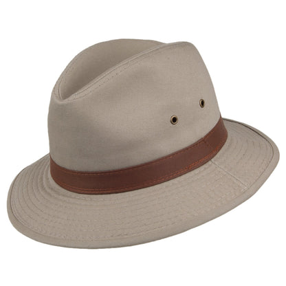 Chapeau Safari en Coton Hydrofuge khaki DORFMAN PACIFIC