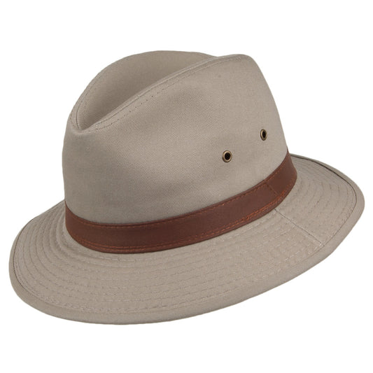 Chapeau Safari en Coton Hydrofuge khaki DORFMAN PACIFIC
