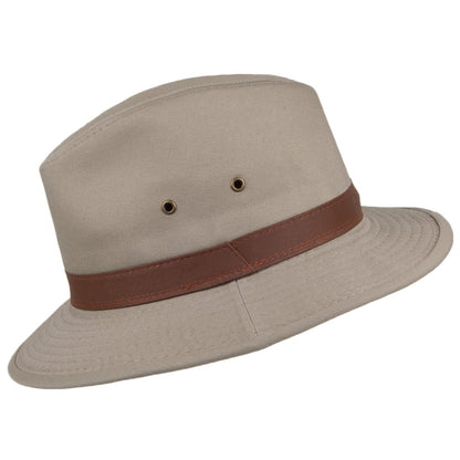 Chapeau Safari en Coton Hydrofuge khaki DORFMAN PACIFIC