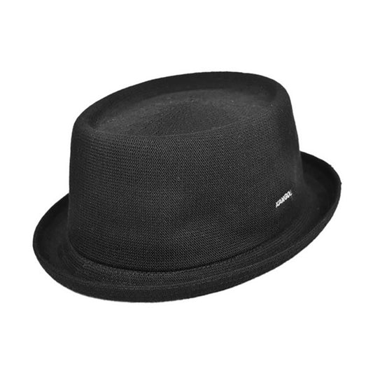 Chapeau Pork Pie en Bambou Mowbray noir KANGOL