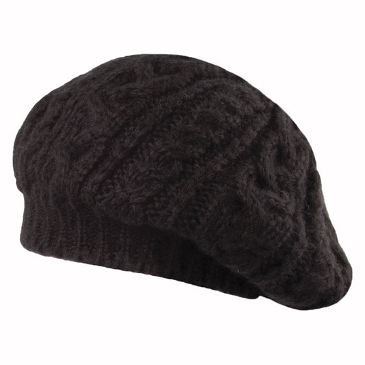 Béret en Alpaga noir HIGHLAND 2000