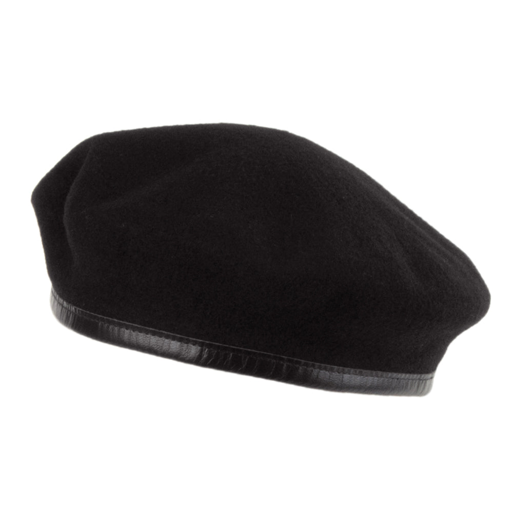 Béret Militaire Français en Laine Mérinos noir HÉRITAGE PAR LAULHÈRE