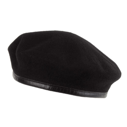 Béret Militaire Français en Laine Mérinos noir HÉRITAGE PAR LAULHÈRE