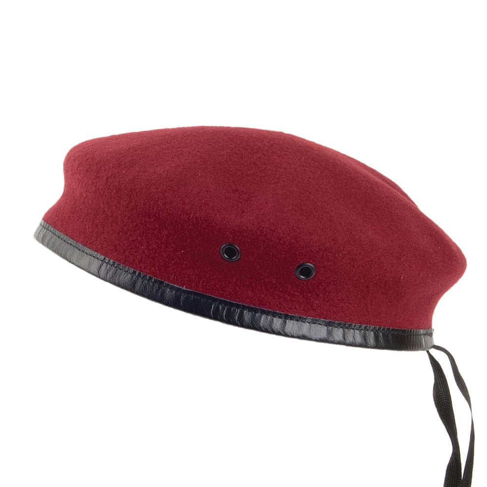 Béret Militaire Français en Laine Mérinos rouge HÉRITAGE PAR LAULHÈRE