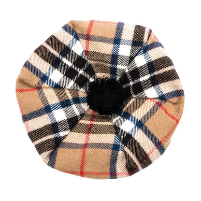 Chapeau Tam O'Shanter en Laine d'Agneau Thomson Camel LOCHCARRON OF SCOTLAND