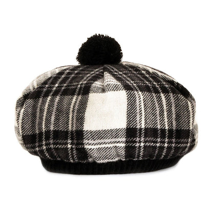 Chapeau Tam O'Shanter en Laine d'Agneau Stewart Dress gris LOCHCARRON OF SCOTLAND