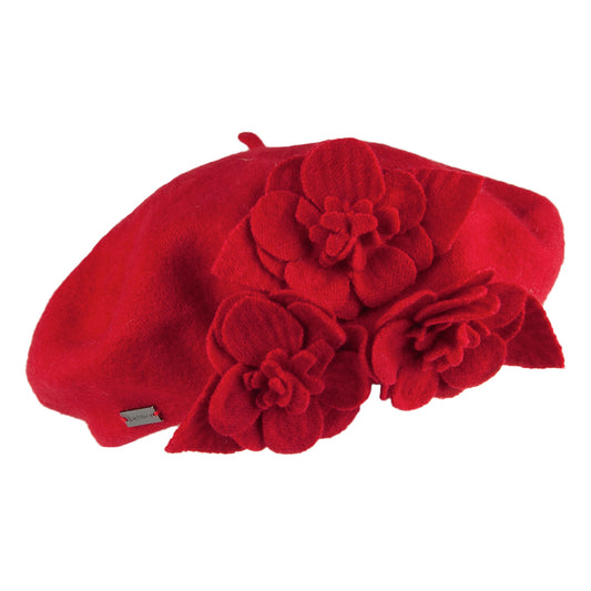 Béret à Fleurs rouge BETMAR