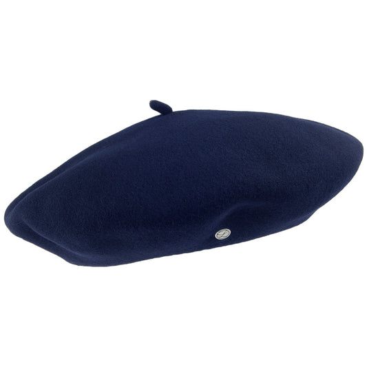 Béret en Laine Mérinos Alpin bleu marine HÉRITAGE PAR LAULHÈRE