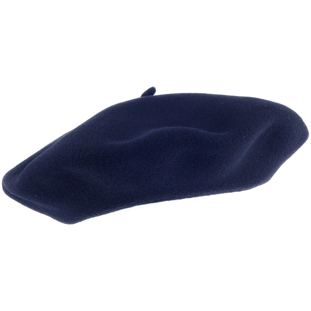 Béret en Laine Mérinos Alpin bleu marine HÉRITAGE PAR LAULHÈRE