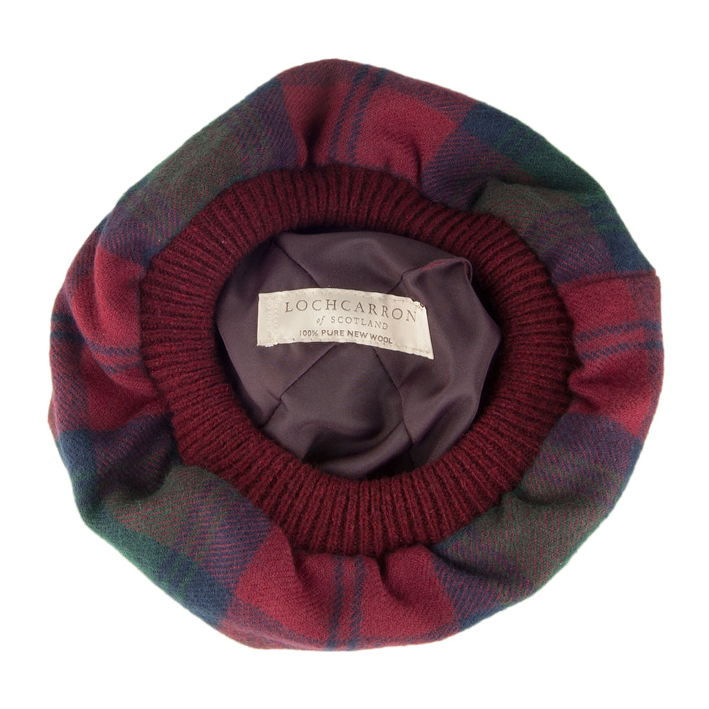 Chapeau Tam O'Shanter en Laine d'Agneau Lindsay LOCHCARRON OF SCOTLAND